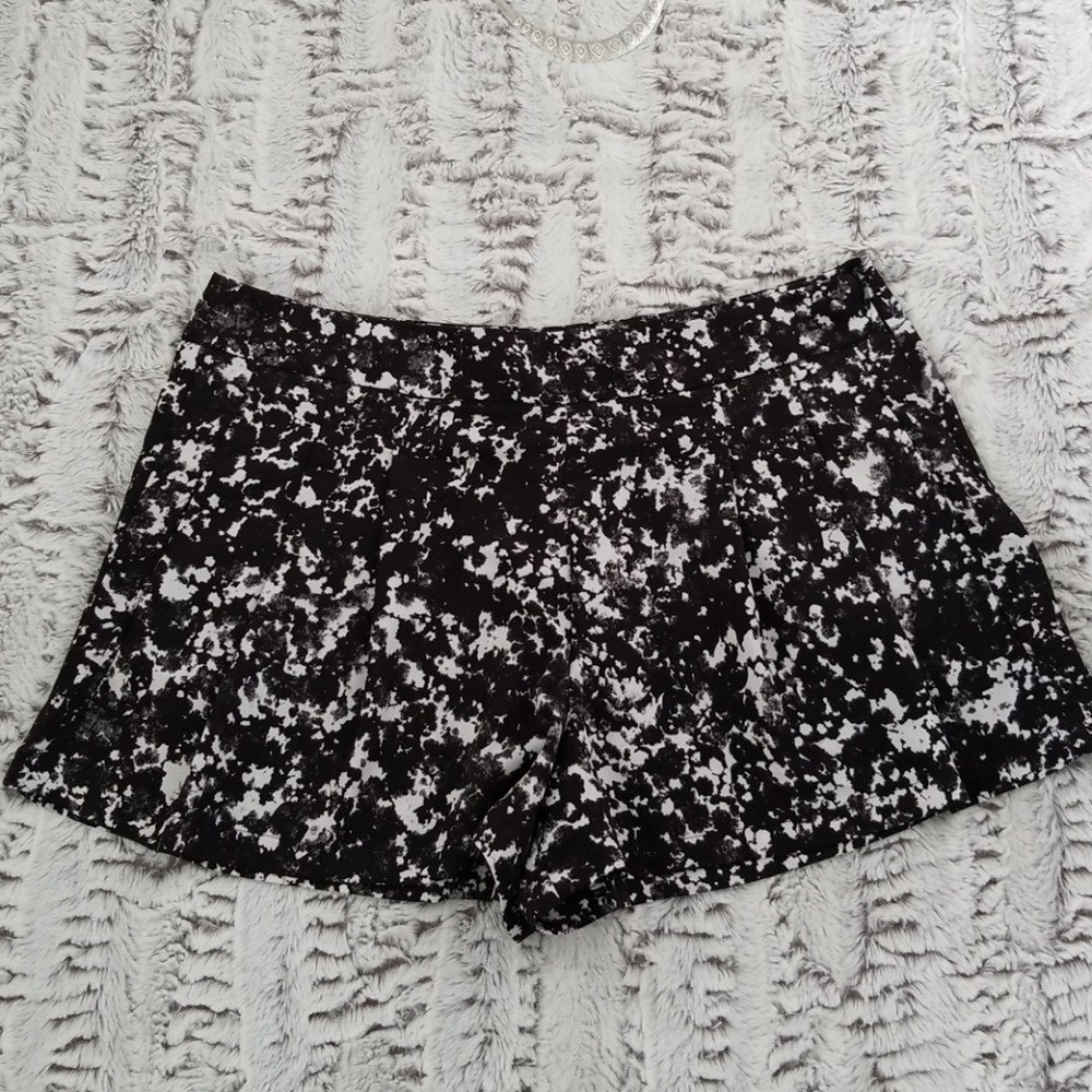 White and black shorts